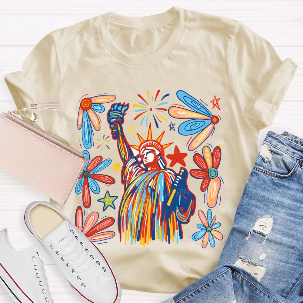 250th Anniversary Colorful Statue Of Liberty T-shirt