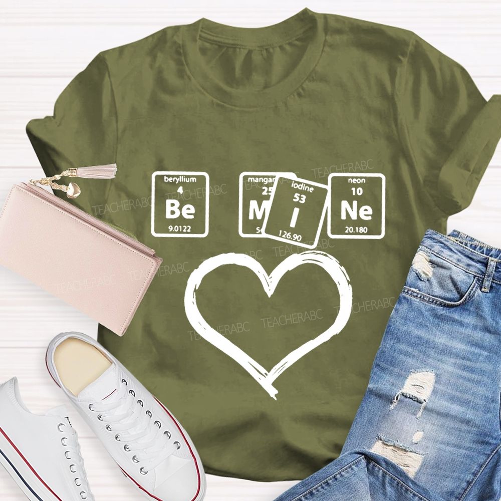 Be Mine Chemical Elements Heart T-Shirt