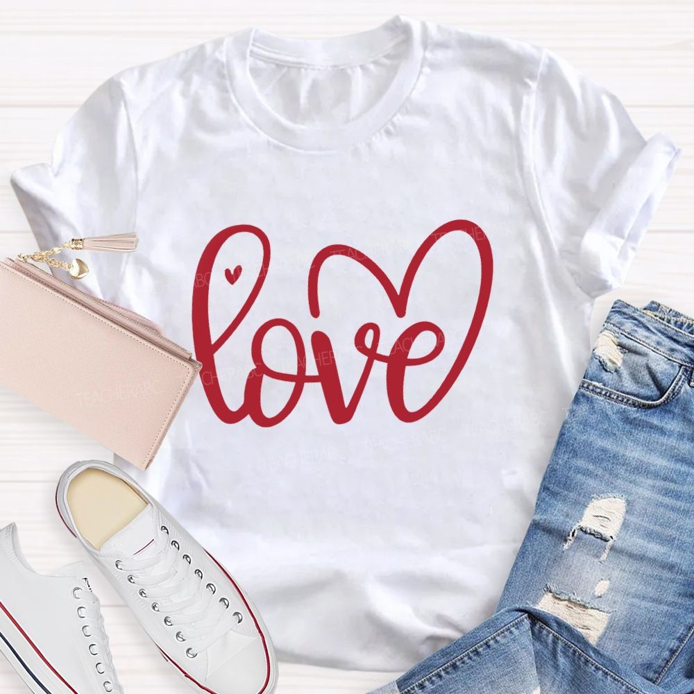 Love With Heart Hearts Of Different Shapes T-Shirt