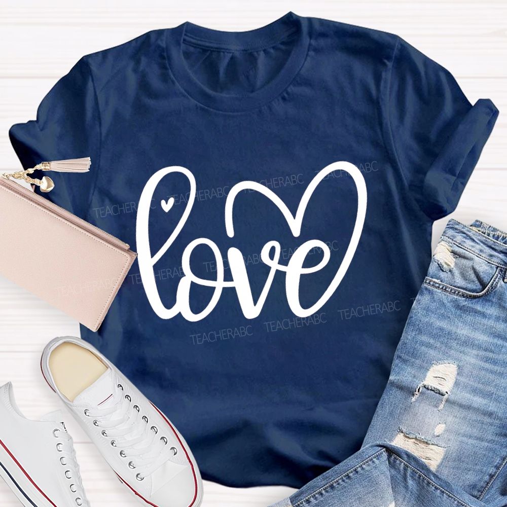 Love With Heart Hearts Of Different Shapes T-Shirt