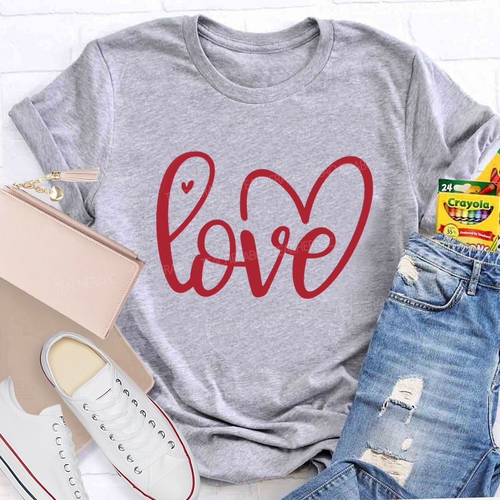 Love With Heart Hearts Of Different Shapes T-Shirt