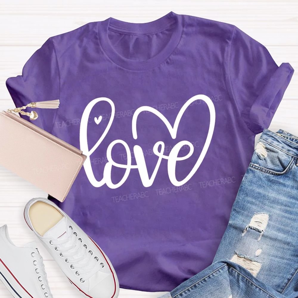 Love With Heart Hearts Of Different Shapes T-Shirt