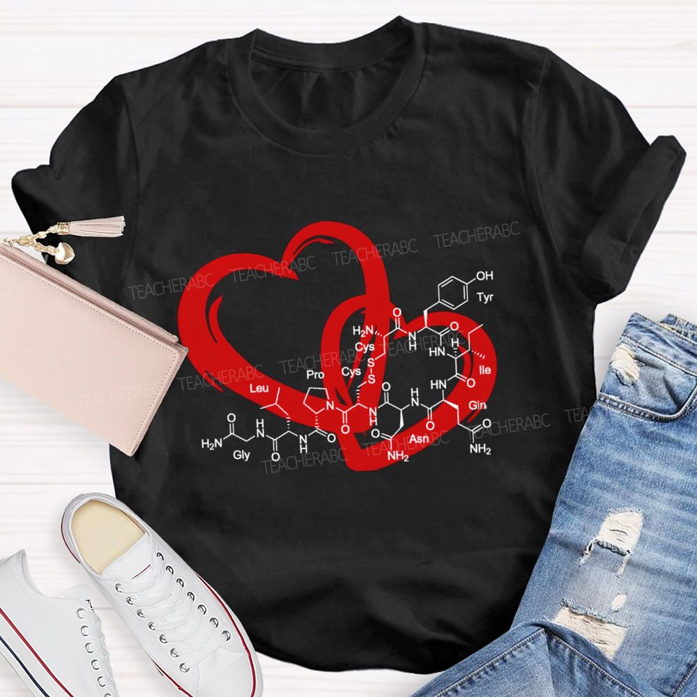 Oxytocin Love Molecule Science Teacher T-shirt