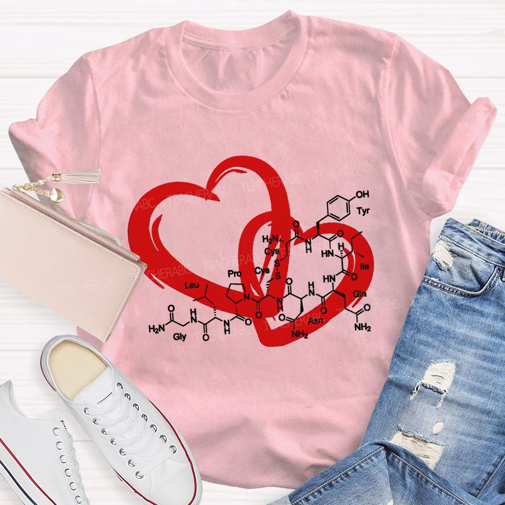Oxytocin Love Molecule Science Teacher T-shirt