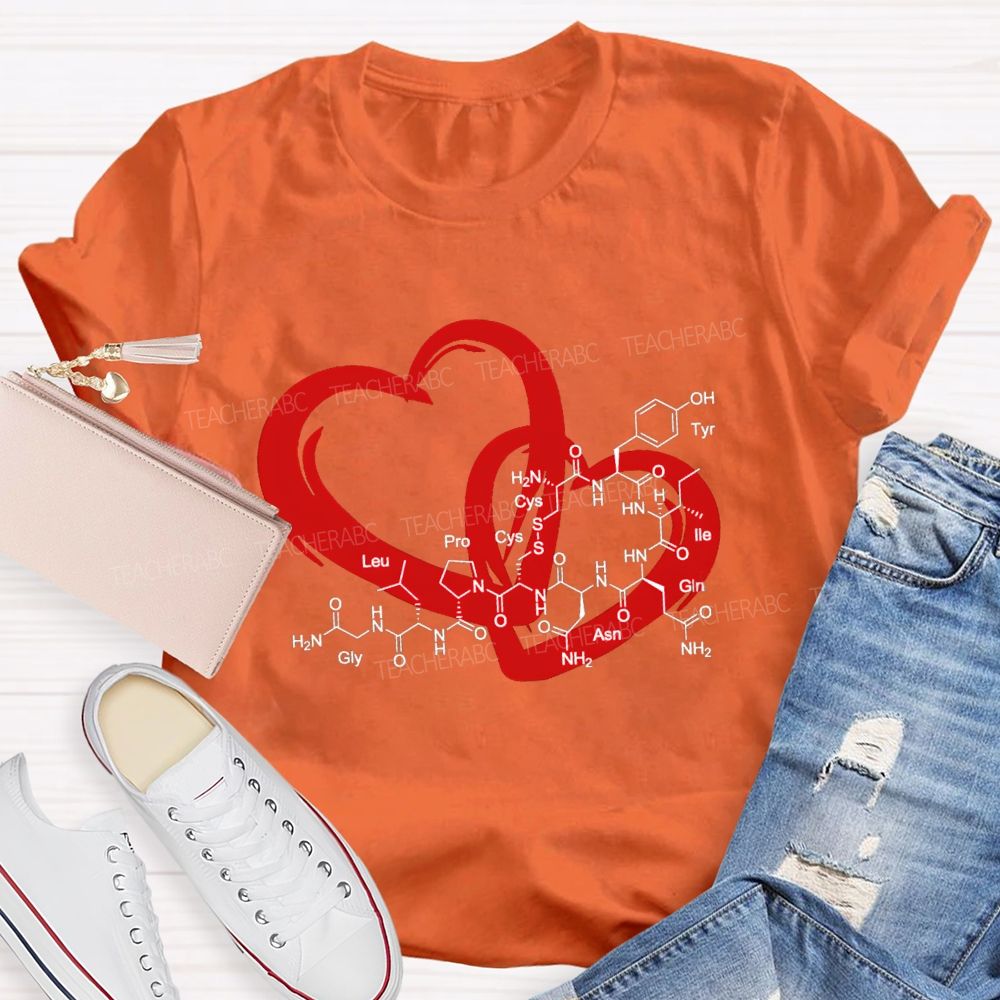 Oxytocin Love Molecule Science Teacher T-shirt