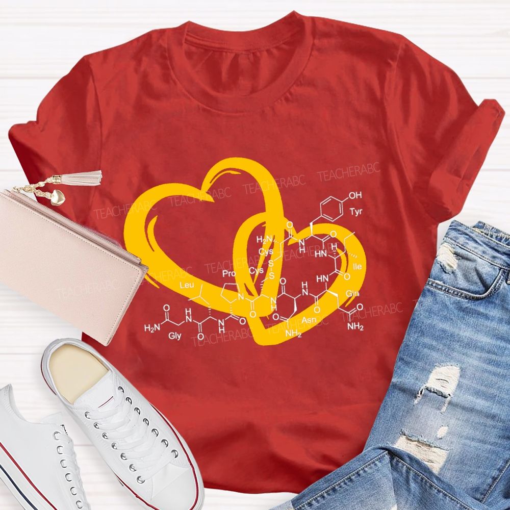 Oxytocin Love Molecule Science Teacher T-shirt