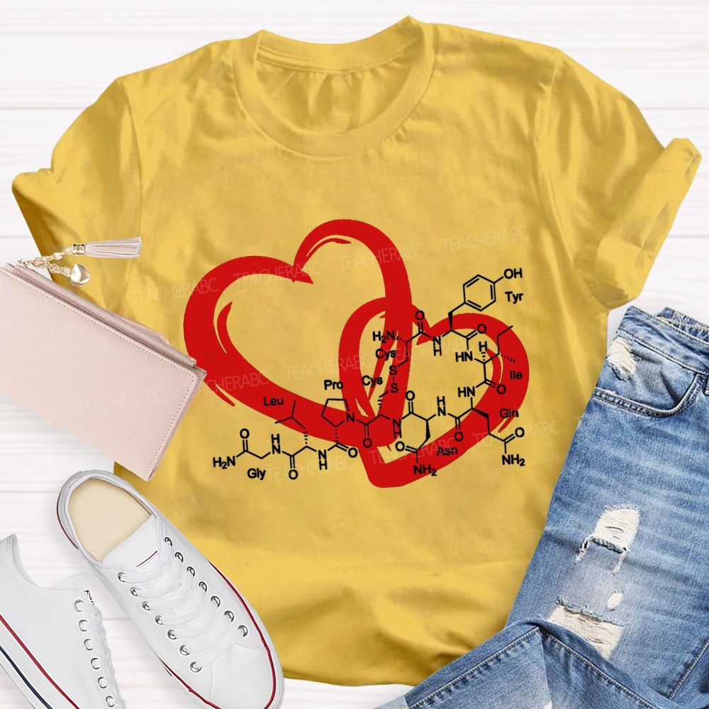 Oxytocin Love Molecule Science Teacher T-shirt