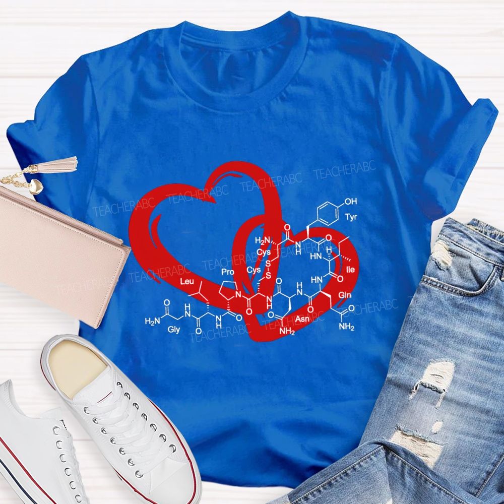Oxytocin Love Molecule Science Teacher T-shirt