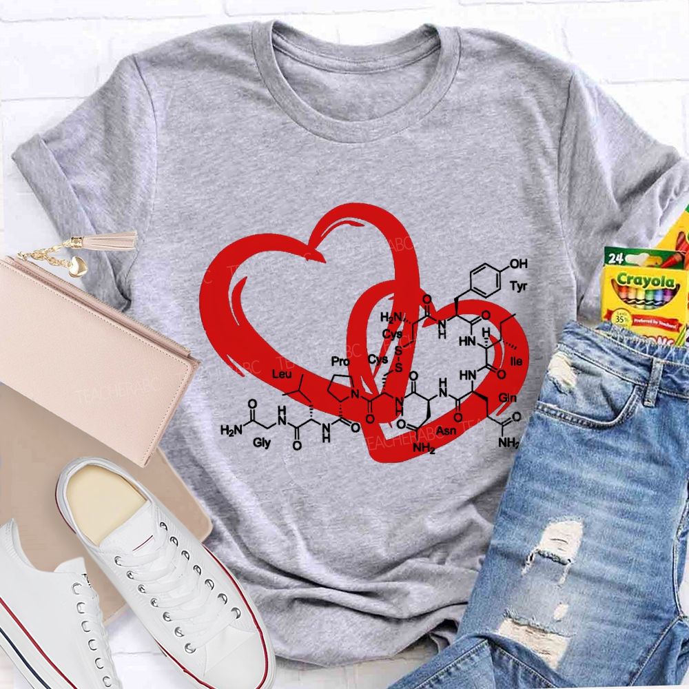Oxytocin Love Molecule Science Teacher T-shirt