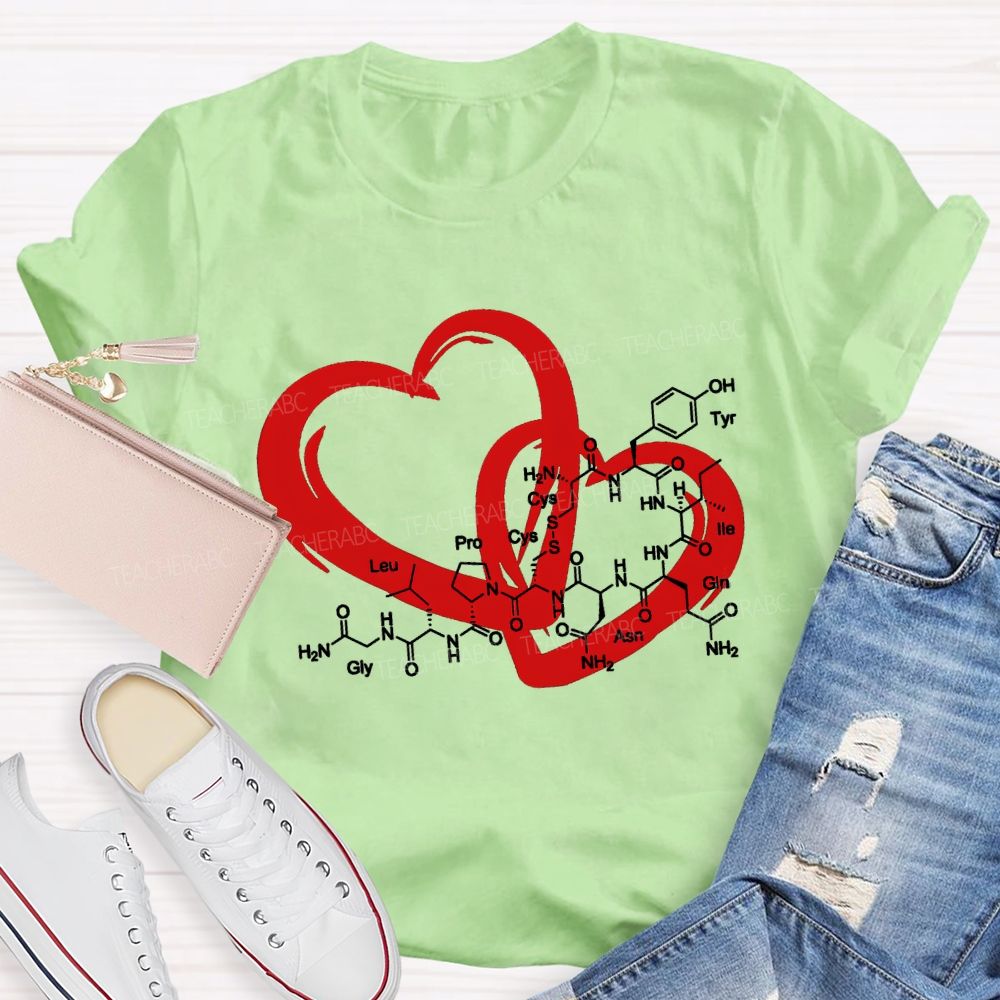 Oxytocin Love Molecule Science Teacher T-shirt