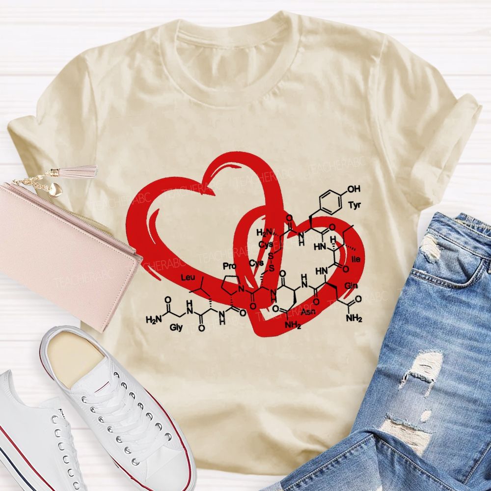 Oxytocin Love Molecule Science Teacher T-shirt