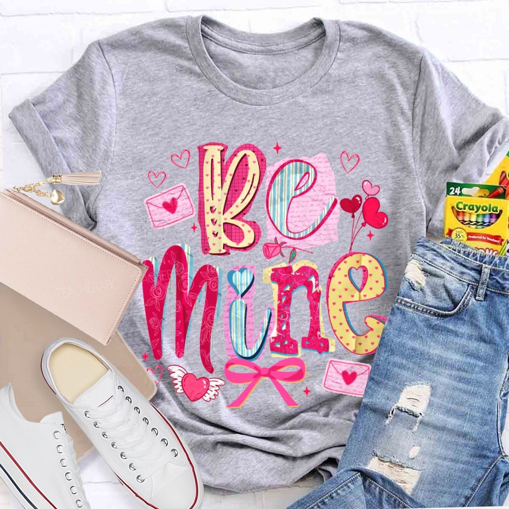 Be Mine Pink Hearts And Bows T-shirt