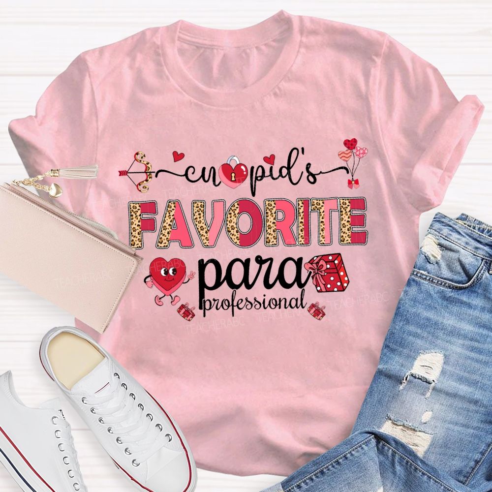 Cupid'S Favorite Paraprofessional T-shirt