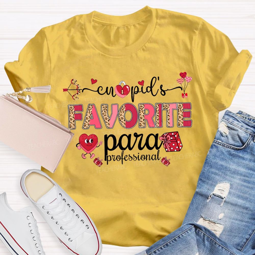 Cupid'S Favorite Paraprofessional T-shirt