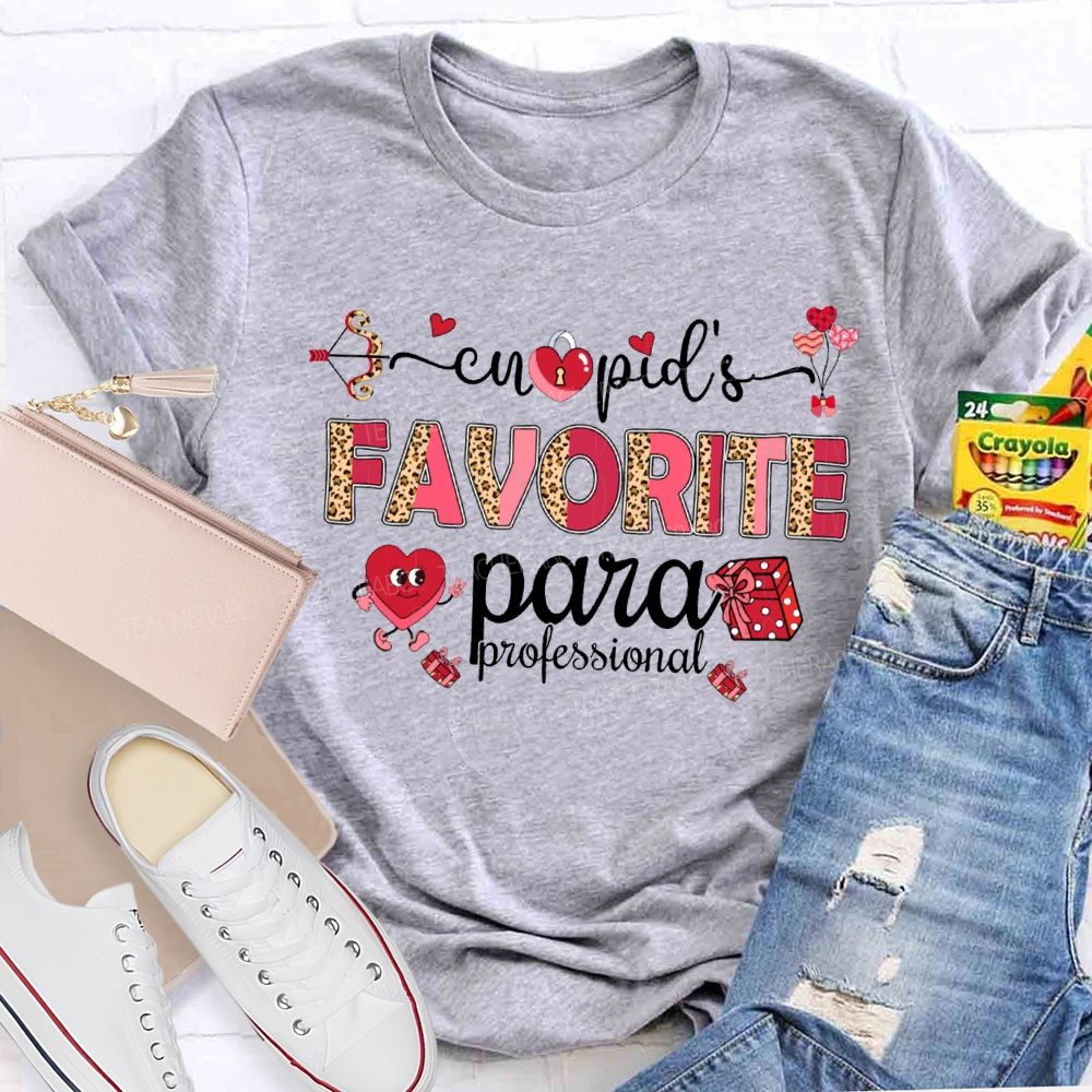 Cupid'S Favorite Paraprofessional T-shirt