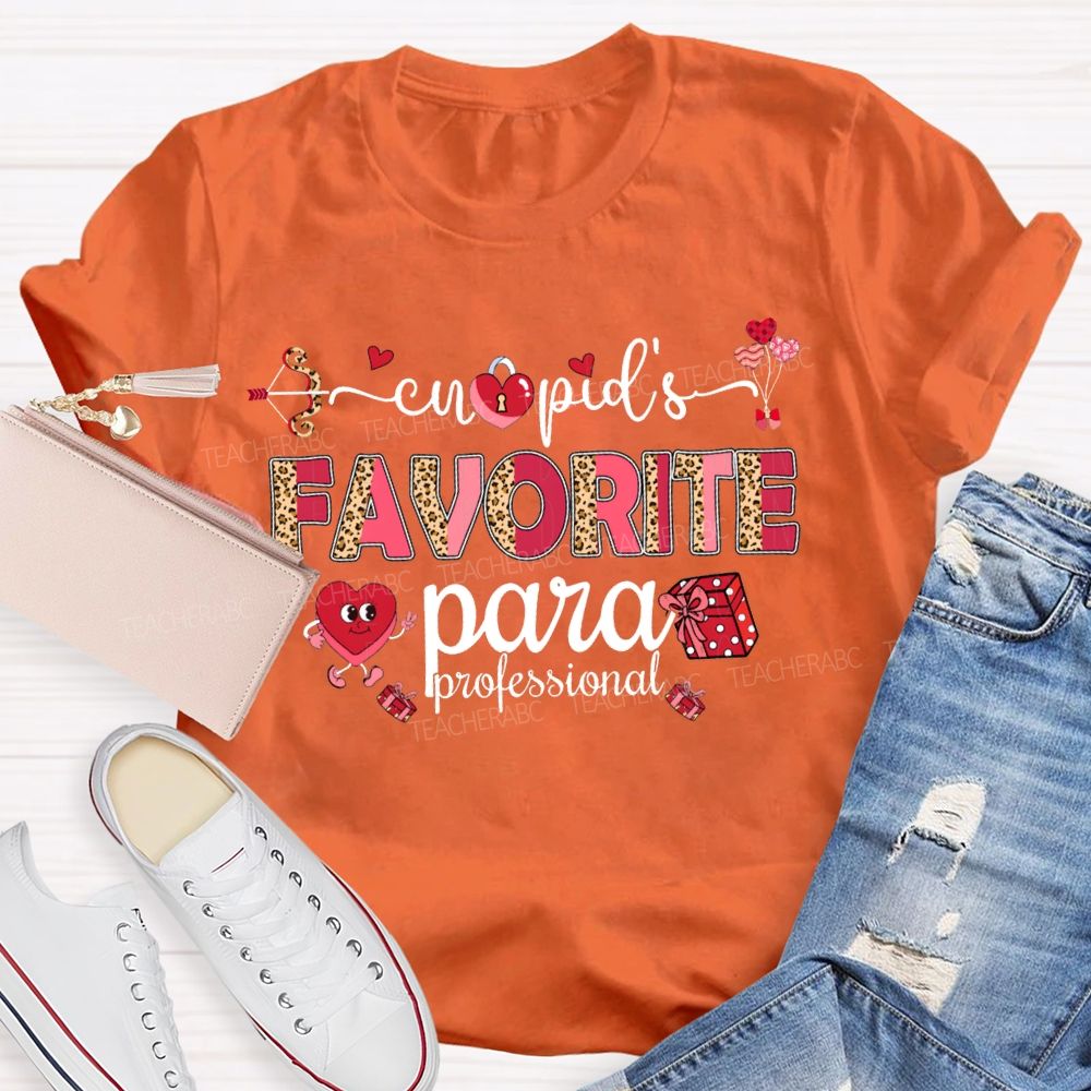 Cupid'S Favorite Paraprofessional T-shirt
