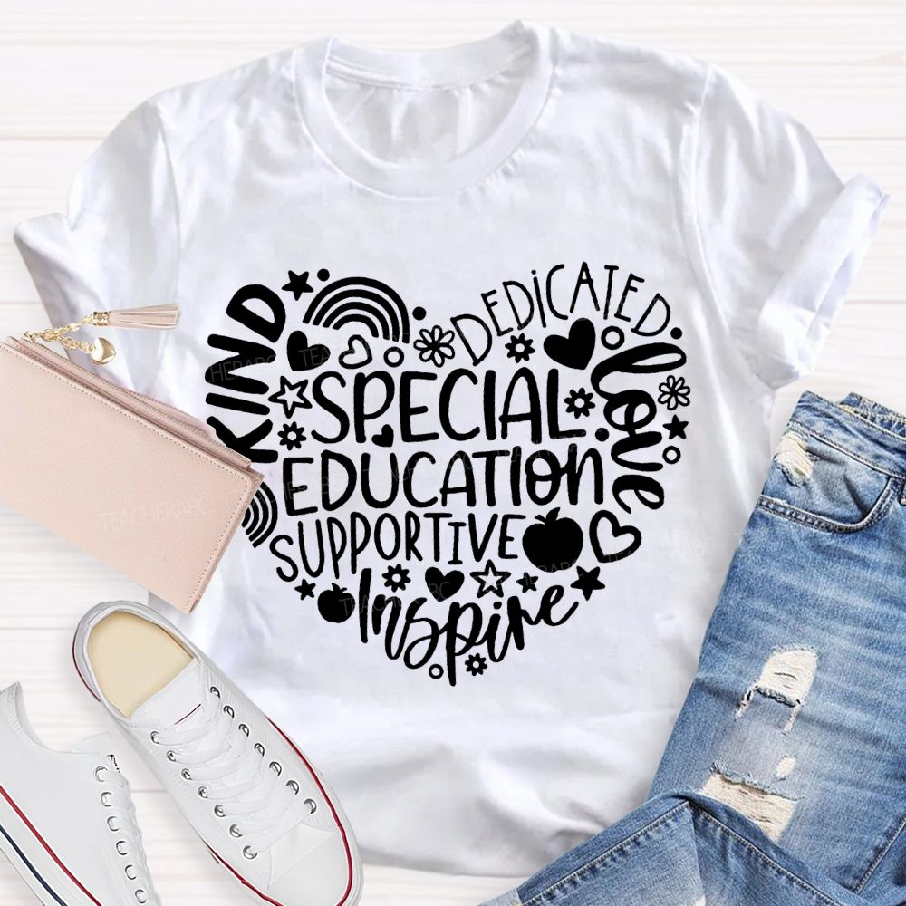 Special Education Supportive Inspire Dedicated Loved T-shirt