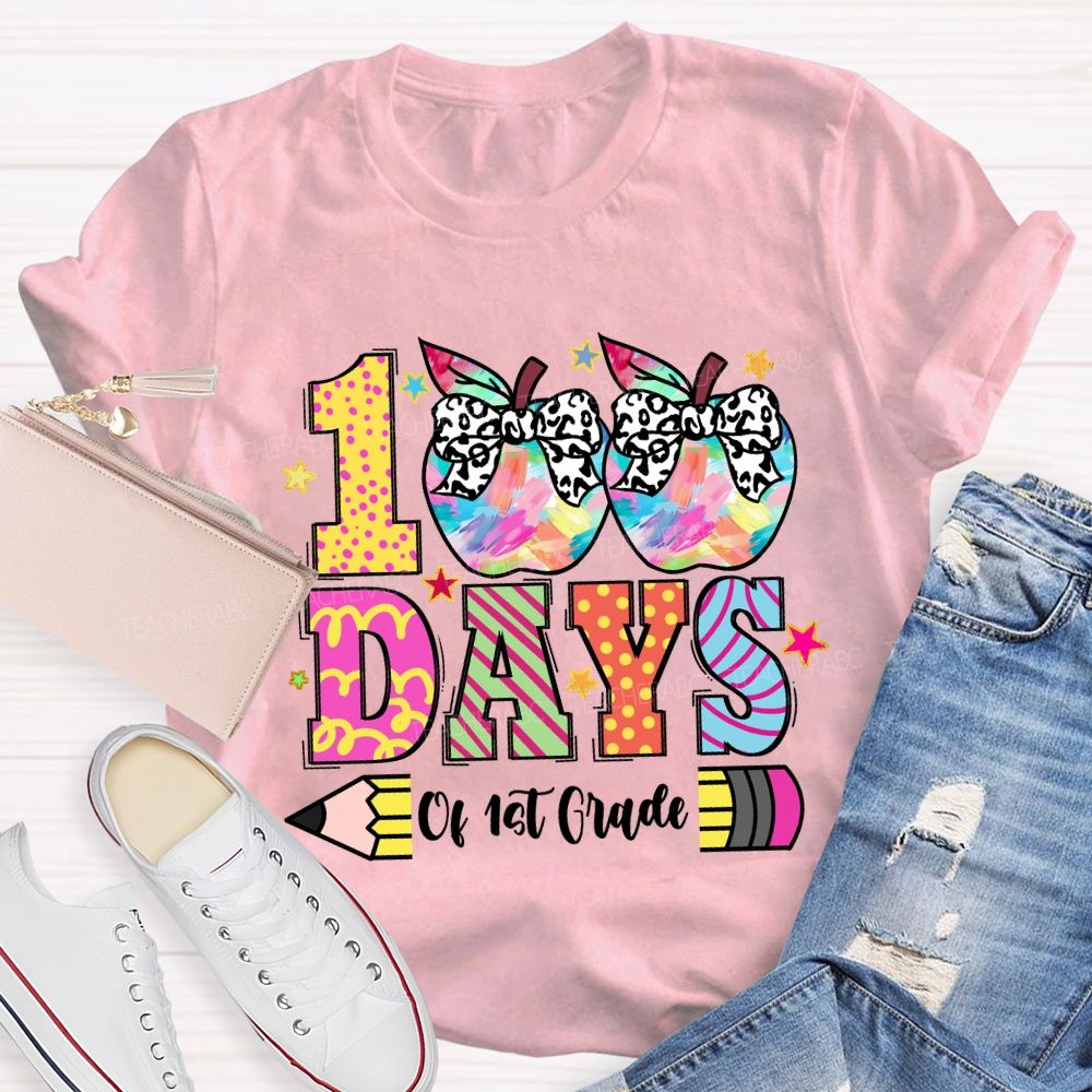 Personalized Grade 100 Days Of School of 1st Grade T-shirt