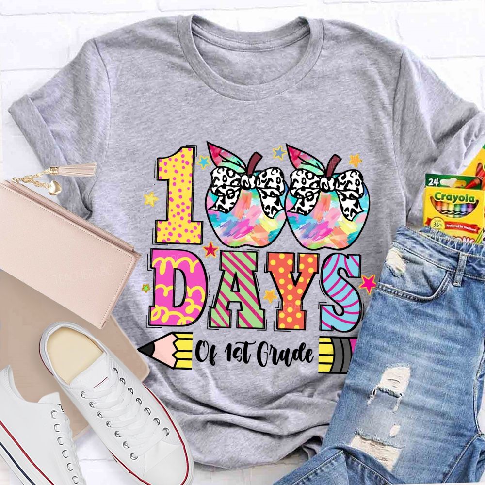 Personalized Grade 100 Days Of School of 1st Grade T-shirt