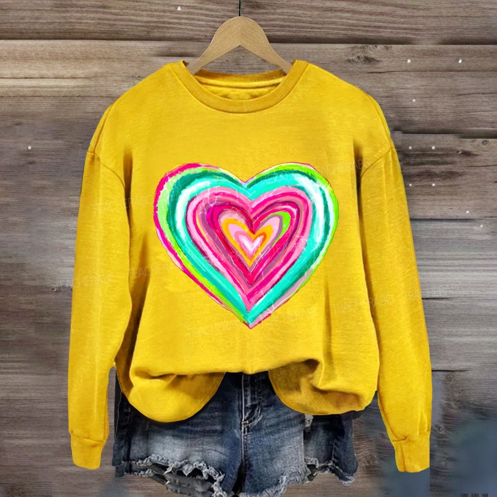 Love My Students With Heart Sweatshirt