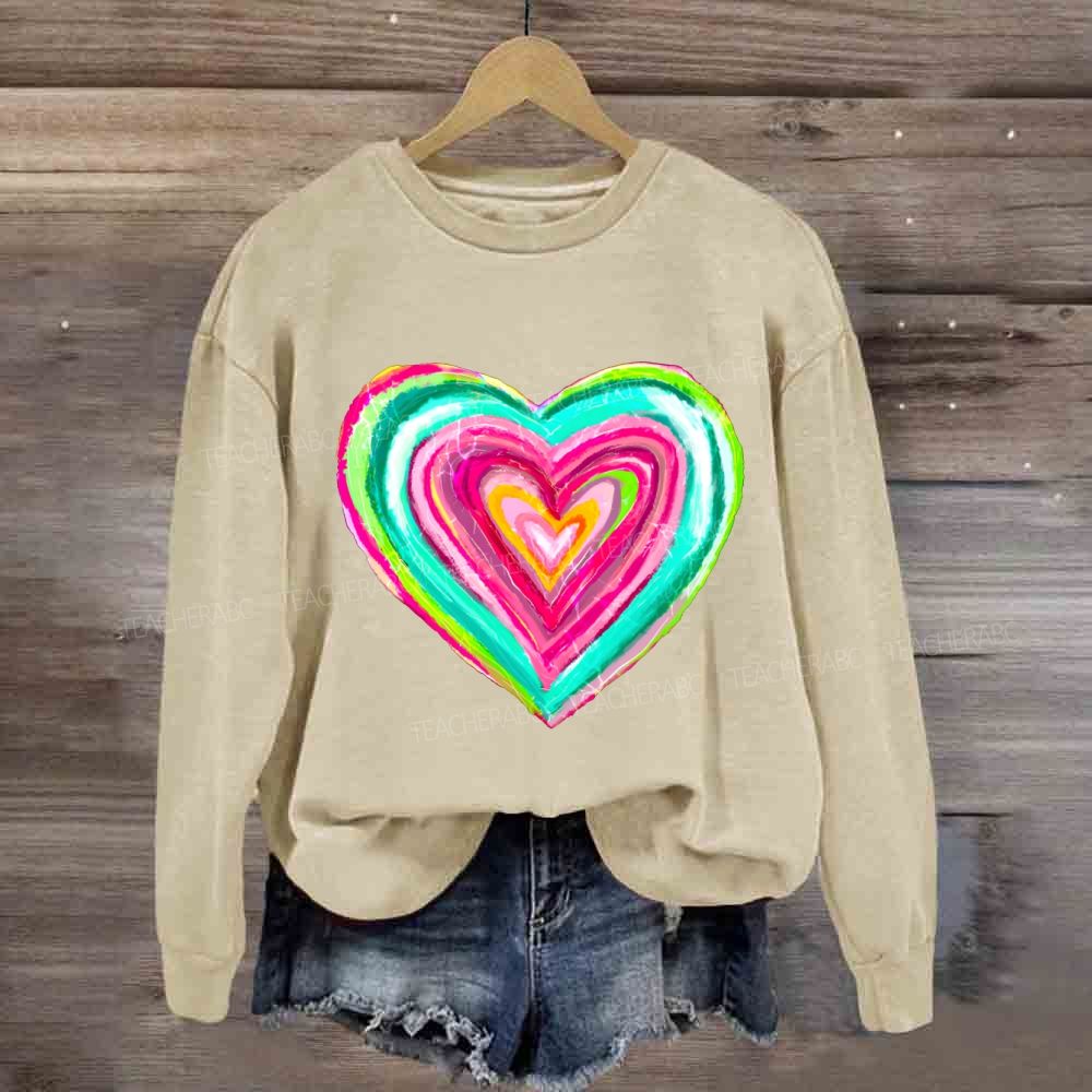 Love My Students With Heart Sweatshirt