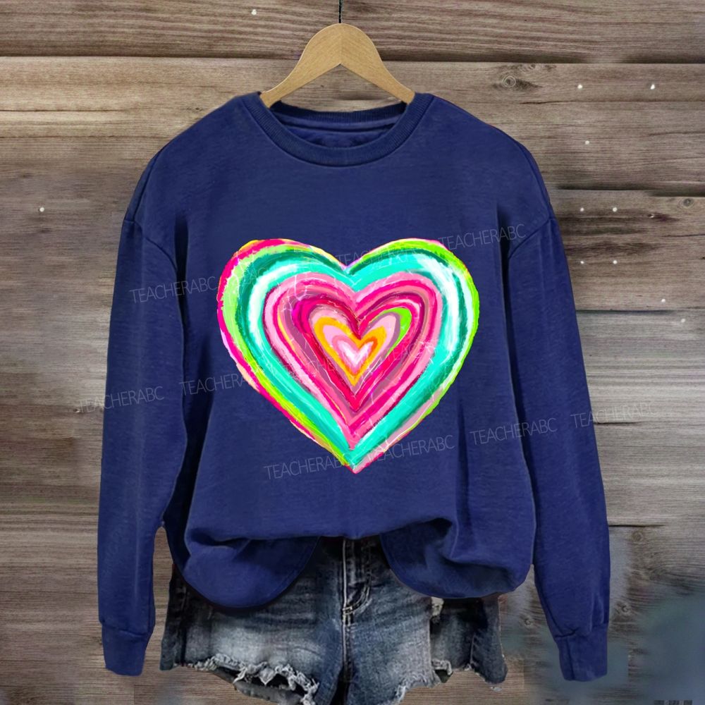 Love My Students With Heart Sweatshirt
