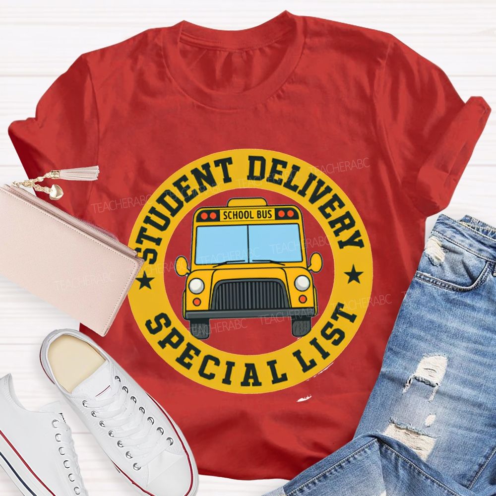 Student Delivery Specialist School Bus T-shirt