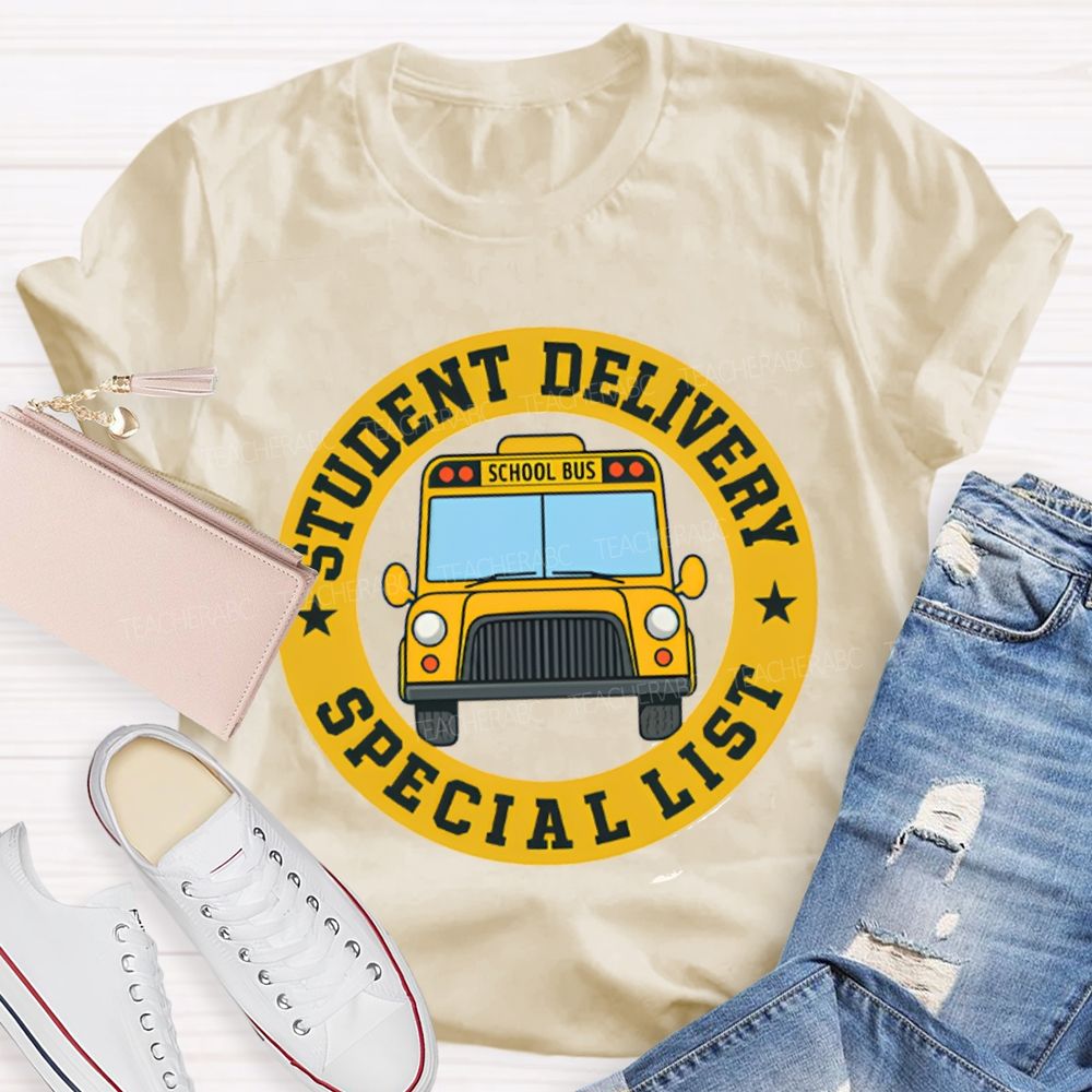 Student Delivery Specialist School Bus T-shirt