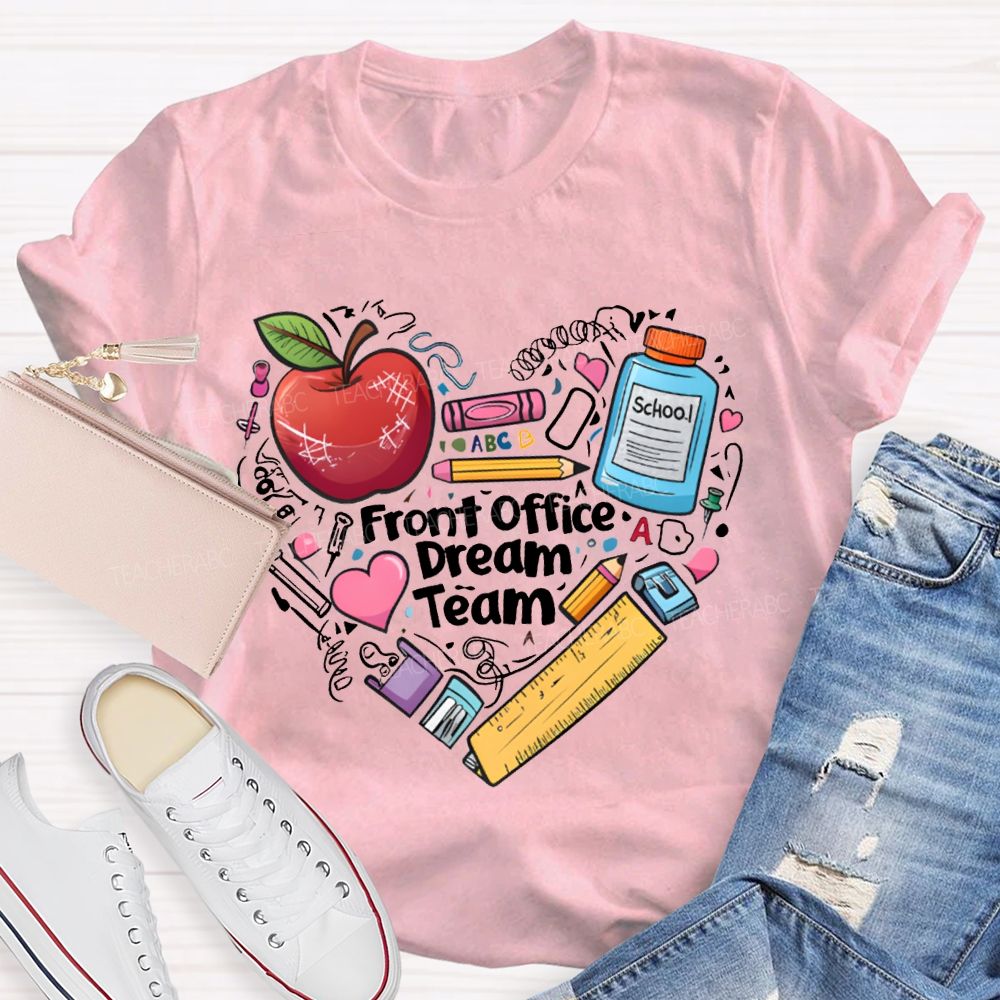 Front Office Dream Team Apple And Learning Tools Prints T-shirt
