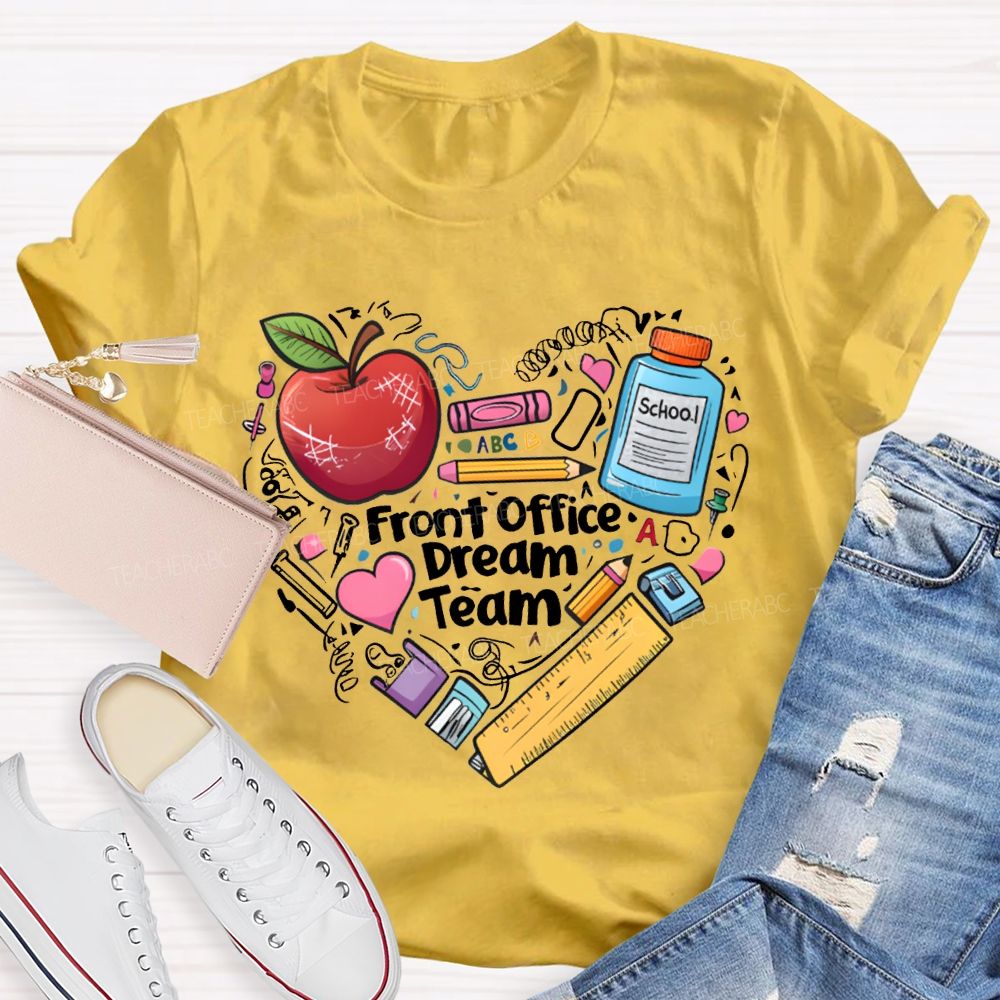 Front Office Dream Team Apple And Learning Tools Prints T-shirt