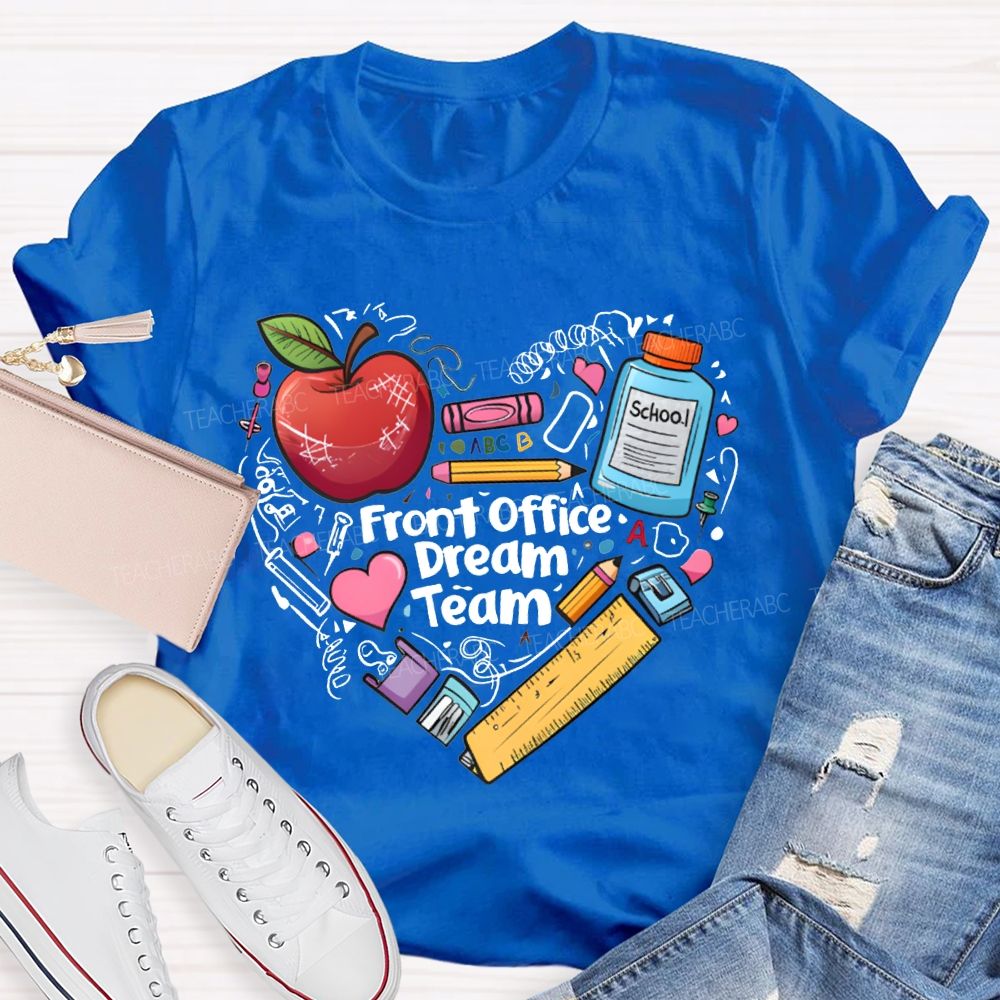 Front Office Dream Team Apple And Learning Tools Prints T-shirt