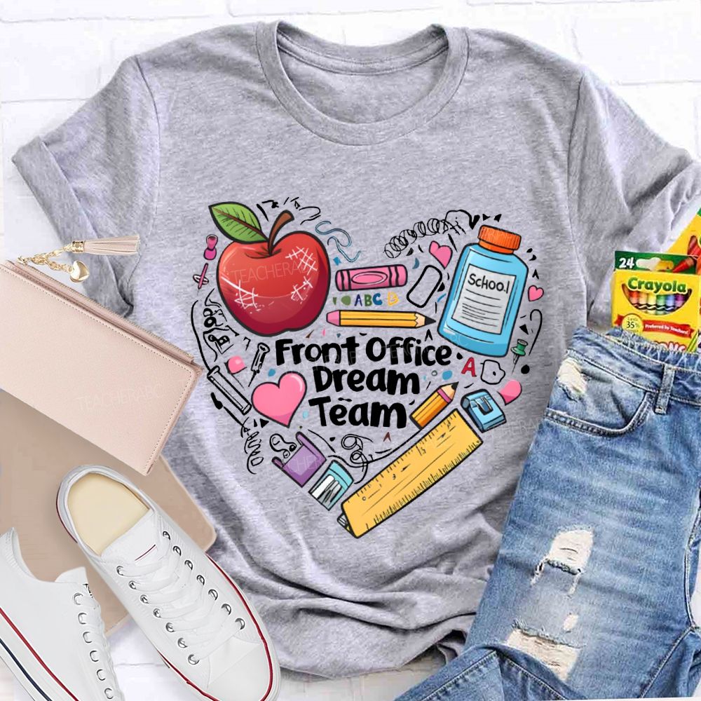 Front Office Dream Team Apple And Learning Tools Prints T-shirt