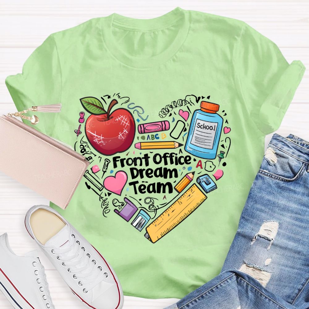 Front Office Dream Team Apple And Learning Tools Prints T-shirt