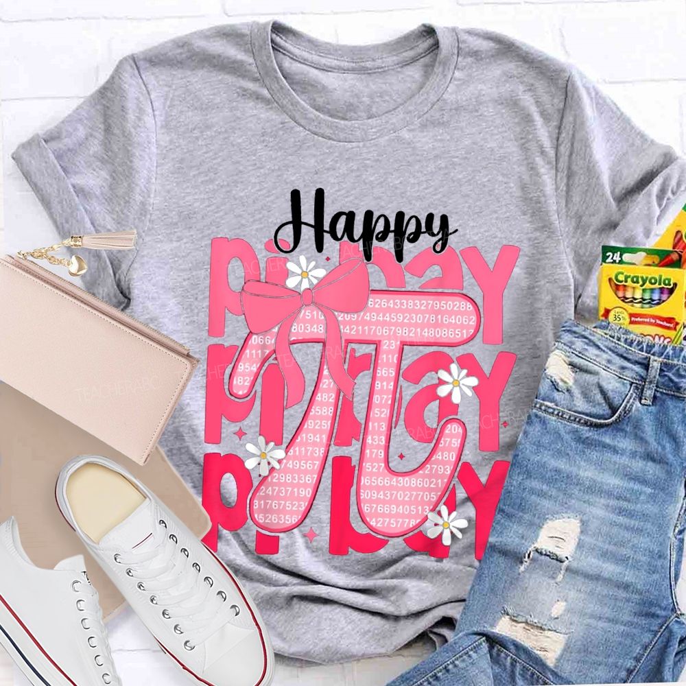 Happy Pi Day Bow Pi Math Teacher T-shirt