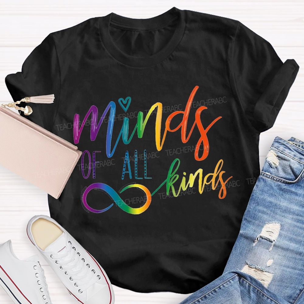 Minds Of All Kins Color Gradient Fonts T-shirt