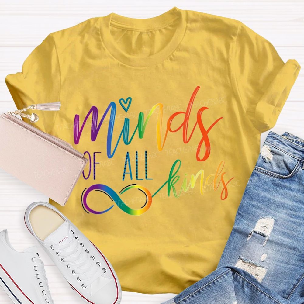 Minds Of All Kins Color Gradient Fonts T-shirt