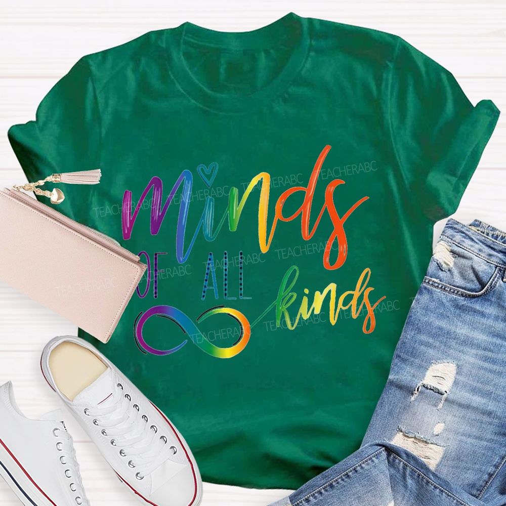 Minds Of All Kins Color Gradient Fonts T-shirt