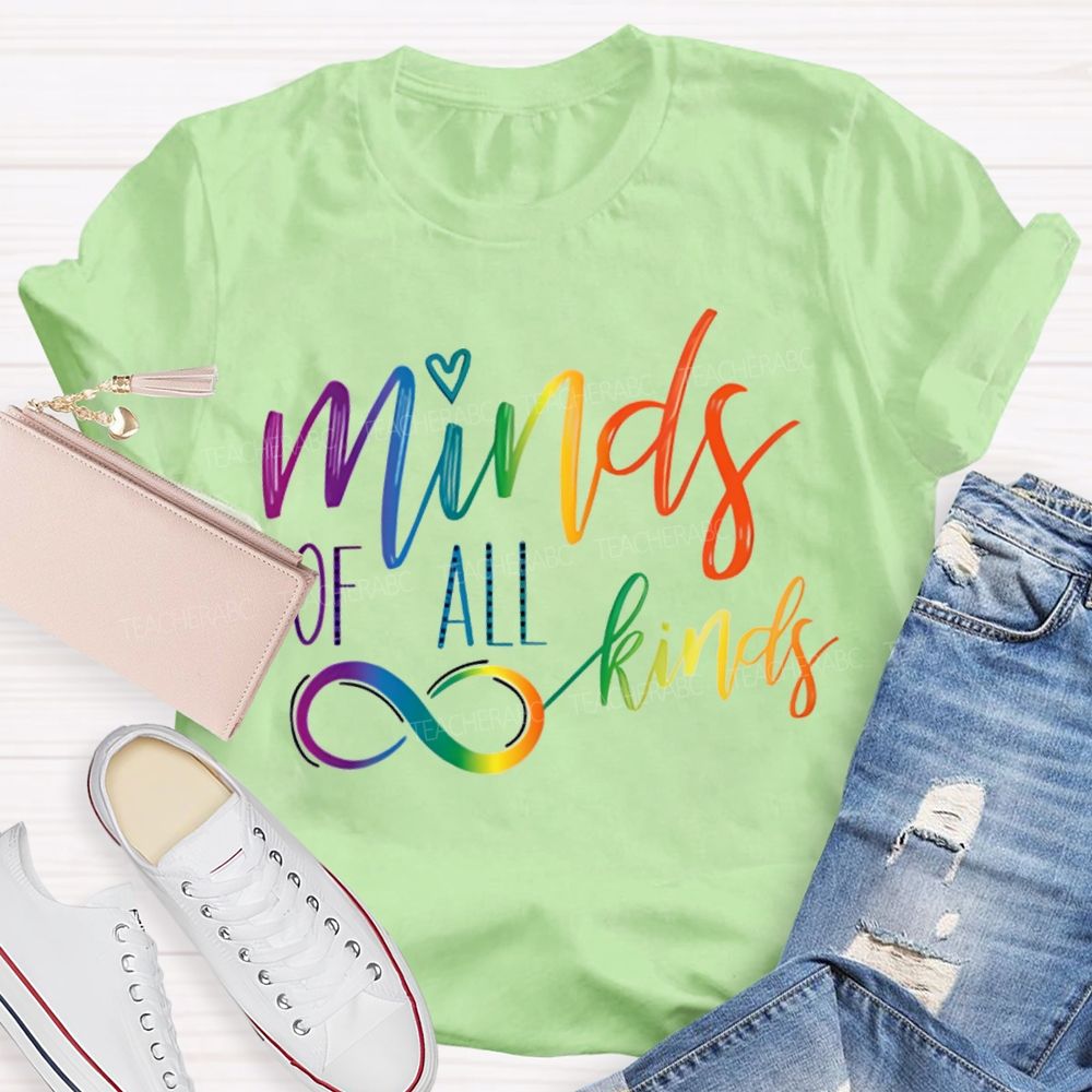 Minds Of All Kins Color Gradient Fonts T-shirt