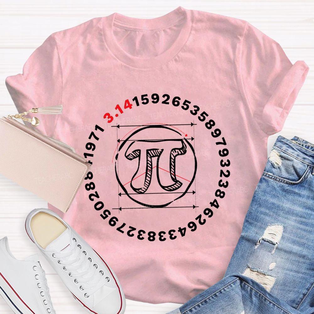 Pi Prints Math Day Math Teacher T-shirt