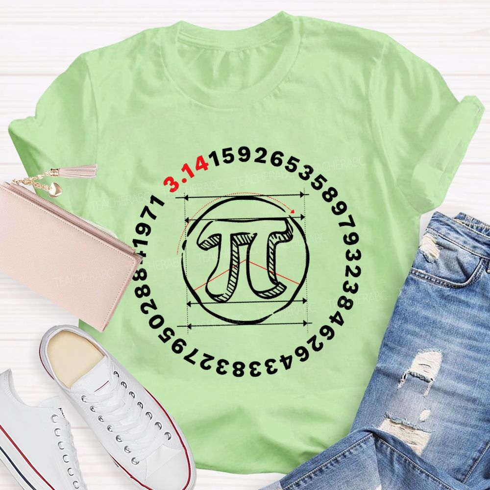 Pi Prints Math Day Math Teacher T-shirt