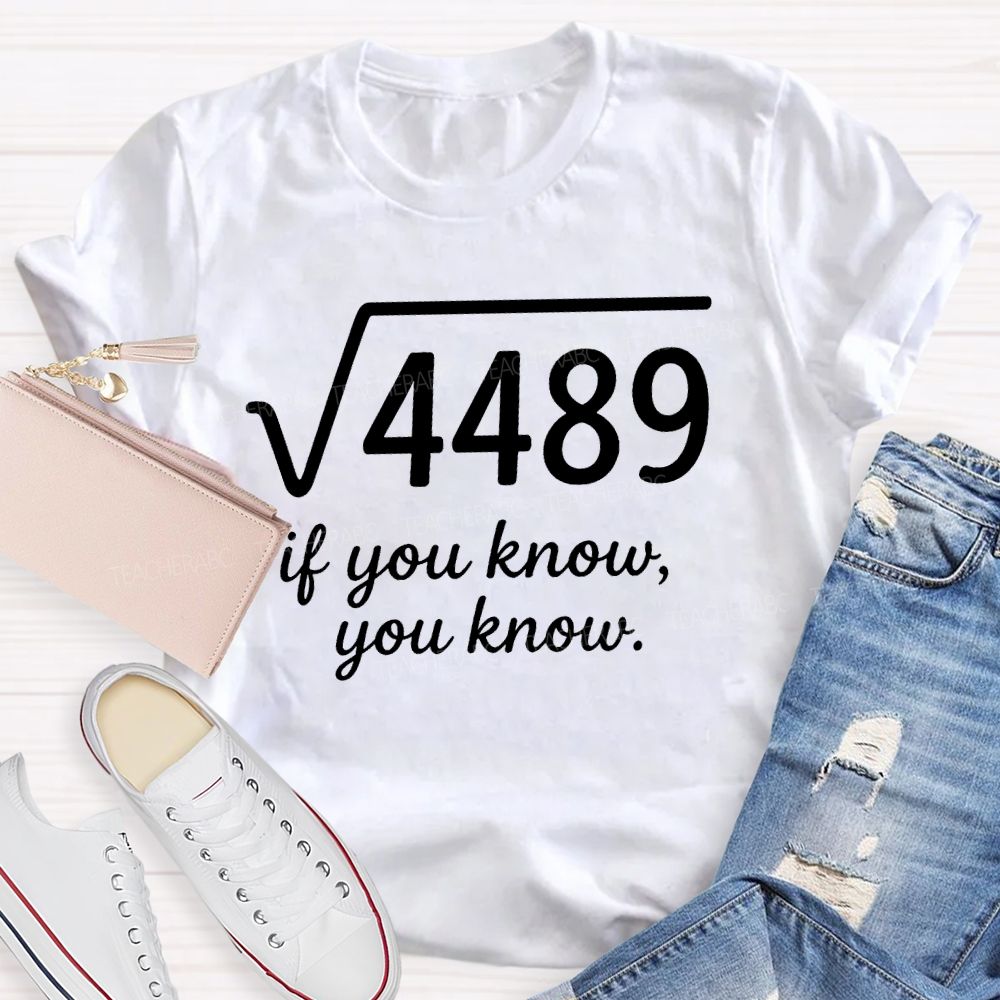 If You Know You Know Math Teacher T-shirt
