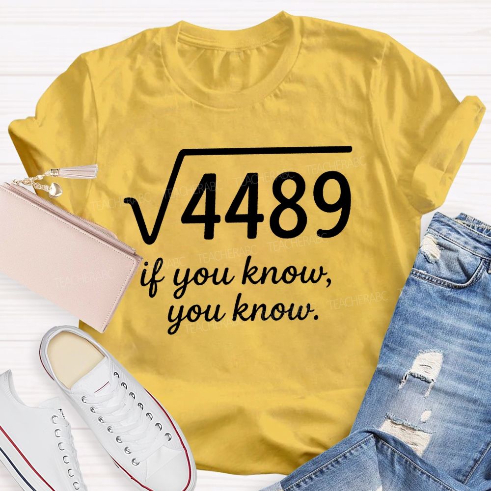 If You Know You Know Math Teacher T-shirt