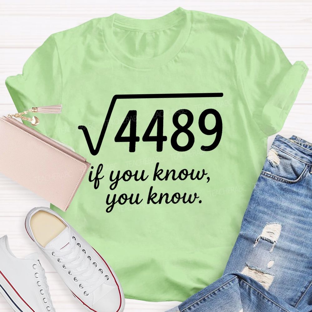 If You Know You Know Math Teacher T-shirt