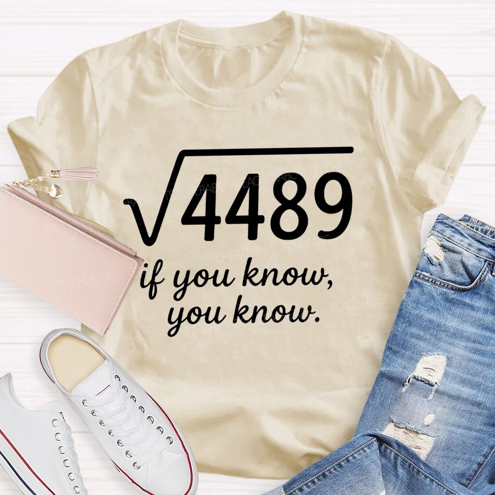 If You Know You Know Math Teacher T-shirt
