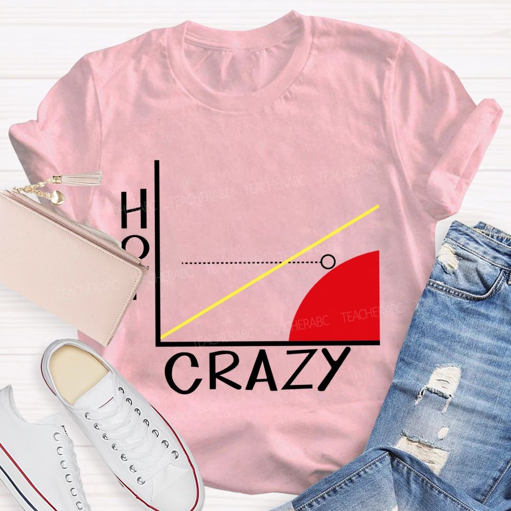 Hot Crazy Brain Math Problems Math Teacher T-shirt