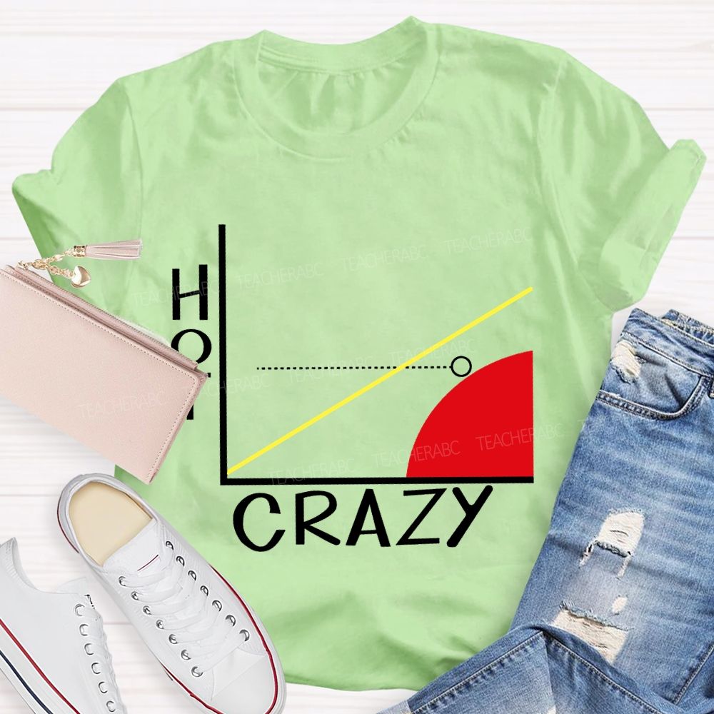 Hot Crazy Brain Math Problems Math Teacher T-shirt