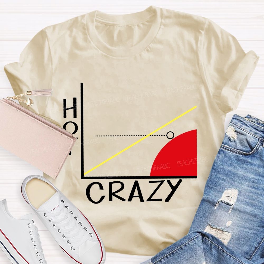 Hot Crazy Brain Math Problems Math Teacher T-shirt