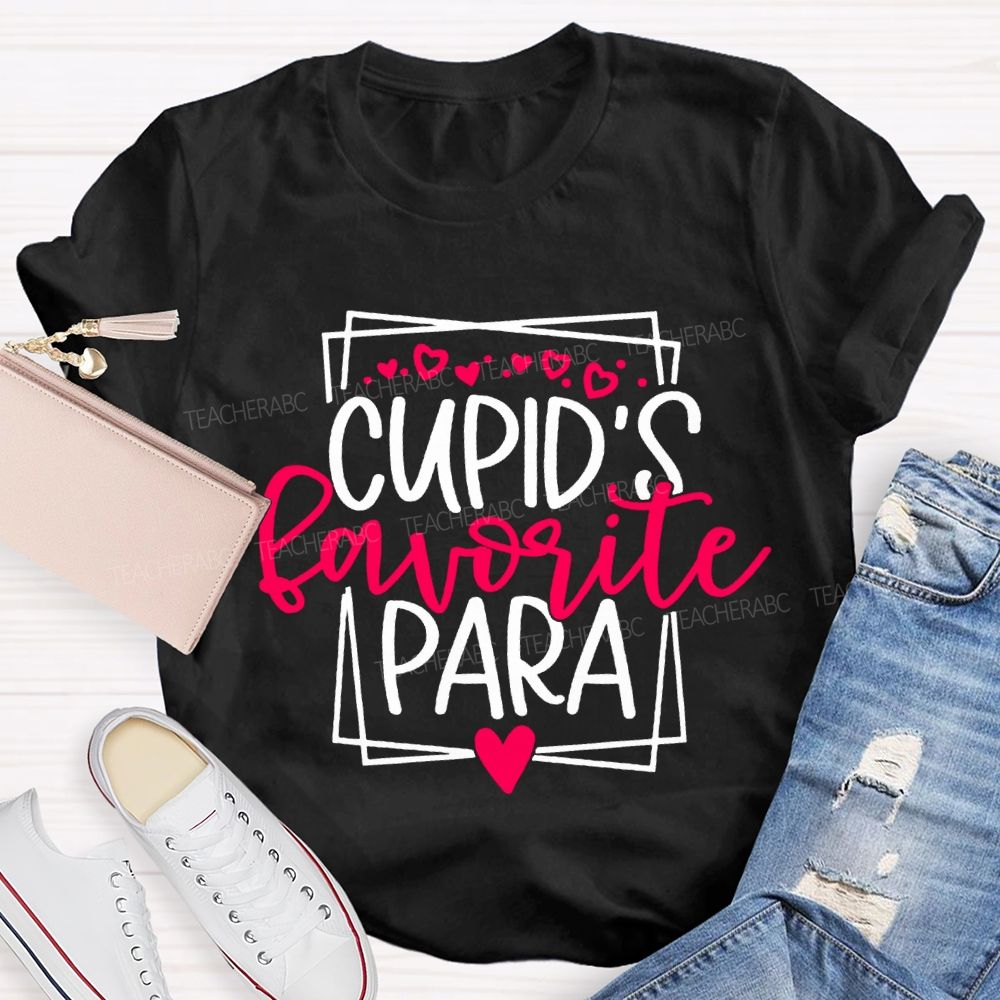 Cupid'S Favorite Para Pink Hearts T-shirt