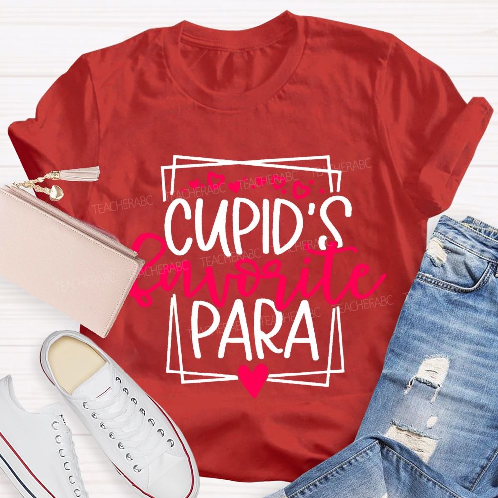 Cupid'S Favorite Para Pink Hearts T-shirt