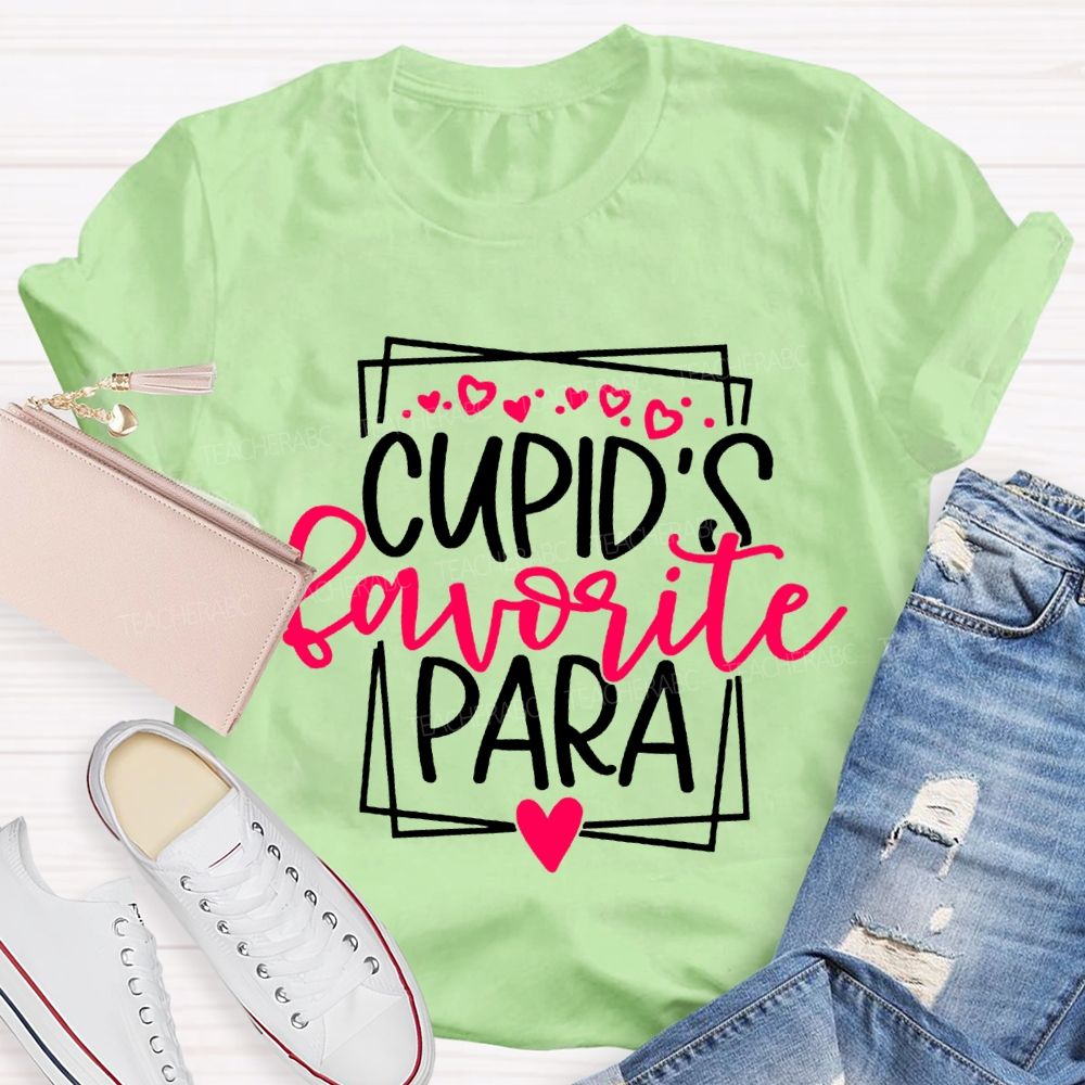 Cupid'S Favorite Para Pink Hearts T-shirt